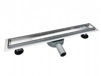 AQUALine - Odpływ liniowy 2w1 POSADZKOWY do wklejenia płytki lub gładka maskownica syfon OBROTOWY ROZMIAR 80cm!! R04800