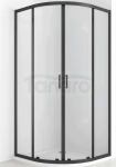AQUAFORM Kabina prysznicowa półokrągła AZUL 80x80x185 szkło transparentne 5mm profil czarny mat AQ.100-501103