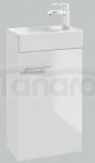 GAMA SMARTY - komplet umywalka + szafka 40 1D  DSM (zestaw do samodzielnego montażu) BIAŁY  207-D-04003 + 1406
