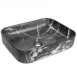INVENA Umywalka nablatowa Florina grafit mat marmur CE-40-723-C