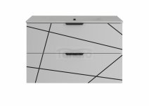 MEGSTYL WOOD-01 Szafka z umywalką 80cm biały mat  WOOD-0000-0109