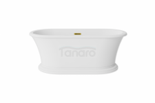 BESCO Wanna wolnostojąca Ziva 160x75 + klik-klak z przelewem szczelinowym gun metal #WWA-160ZSGR