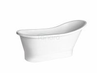 BESCO Wanna wolnostojąca Gloria Matt 160x68 + klik-klak złoty czyszczony od góry #WMMB-160GLG