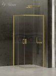 NEW TRENDY Kabina prysznicowa drzwi podwójne przesuwne PRIME LIGHT GOLD 70x70x200 D-0414A/D-0415A