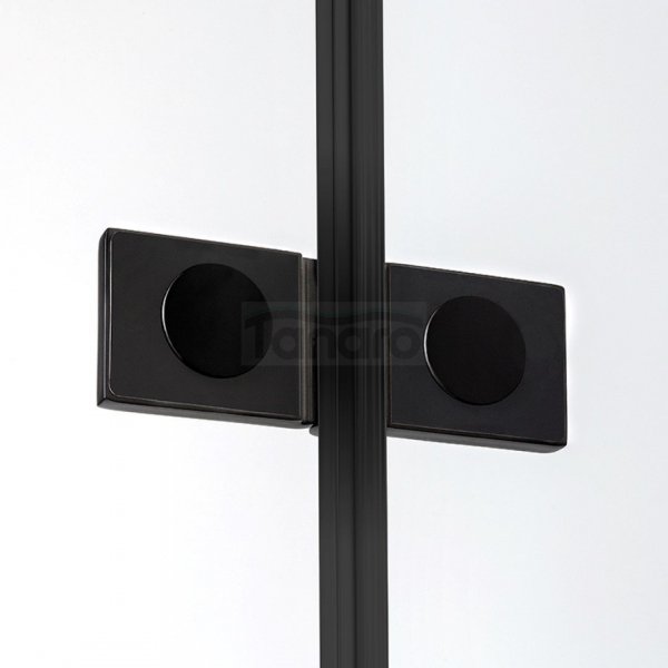NEW TRENDY - Kabina kwadratowa New Renoma BLACK 90x90x195  D-0274A/D-0119B  PRAWA