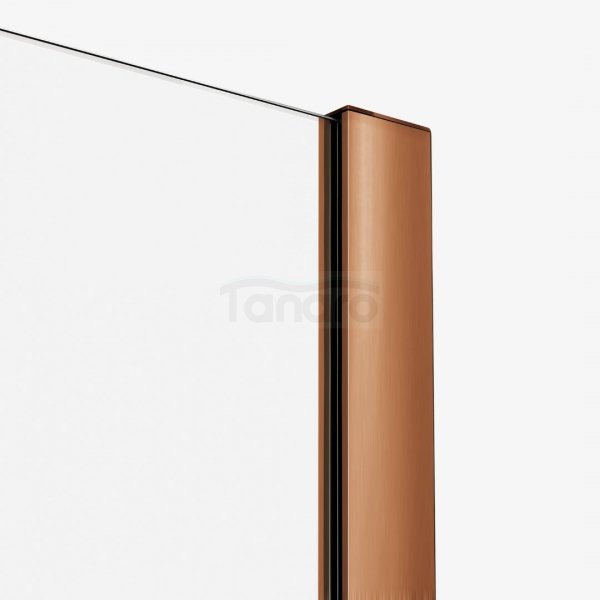 NEW TRENDY Drzwi wnękowe SMART COPPER BRUSHED 1D U 160x200 szkło czyste 8mm Active Shield 2.0 EXK-7649