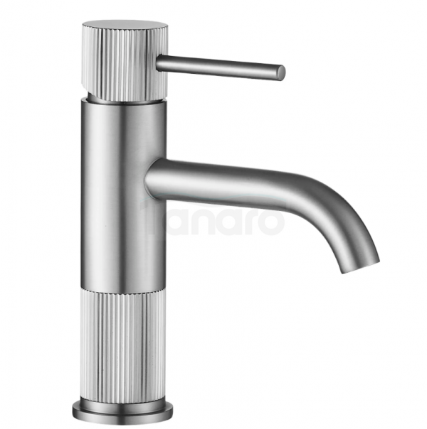 REA Bateria umywalkowa Rea Lungo Stripe Nikiel Szczotkowany Niska