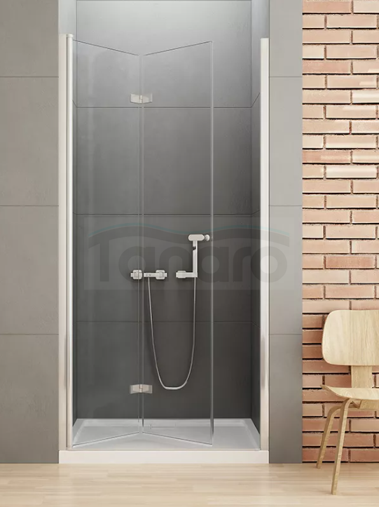 NEW TRENDY New Soleo drzwi wnękowe składane 70x195 cm przejrzyste D-0129A/D-0130A