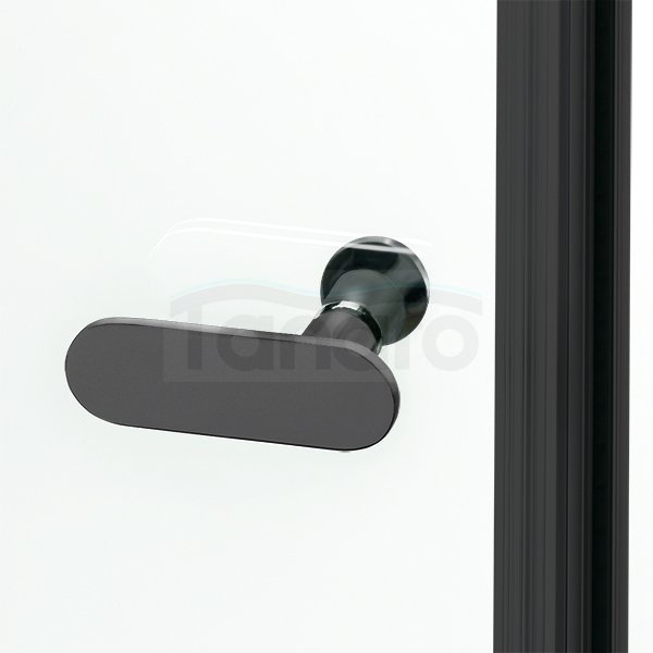NEW TRENDY Kabina prysznicowa NEW SOLEO BLACK prostokątna pojedyncze drzwi uchylne 100x100x195  D-0232A/D-0116B