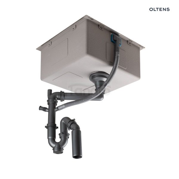 Oltens Stalvask zlewozmywak stalowy 1-komorowy 44x44 cm czarny 71100300