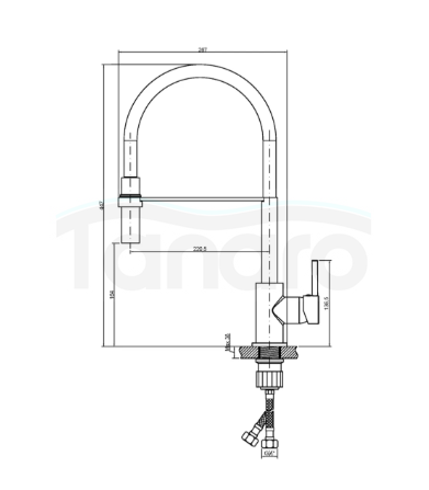 INVENA BATERIA ZLEWOZMYWAKOWA KAMELEON, KOLOR SZARY BZ-29-L05-C