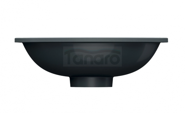 OMNIRES umywalka podblatowa, 38 x 25 cm SHELL M+ black lava mat SHELL380UPBLV