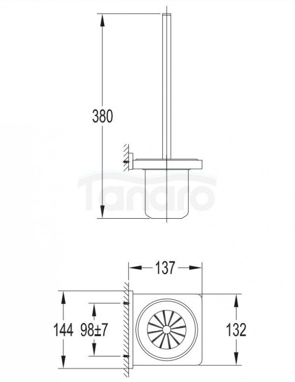 OMNIRES -  Szczotka toaletowa DARLING DA70620BL