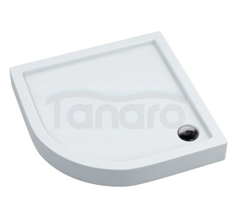 AQUAFORM - Brodzik prysznicowy półokrągły SLEEK biały 80X80X14/3 R550  