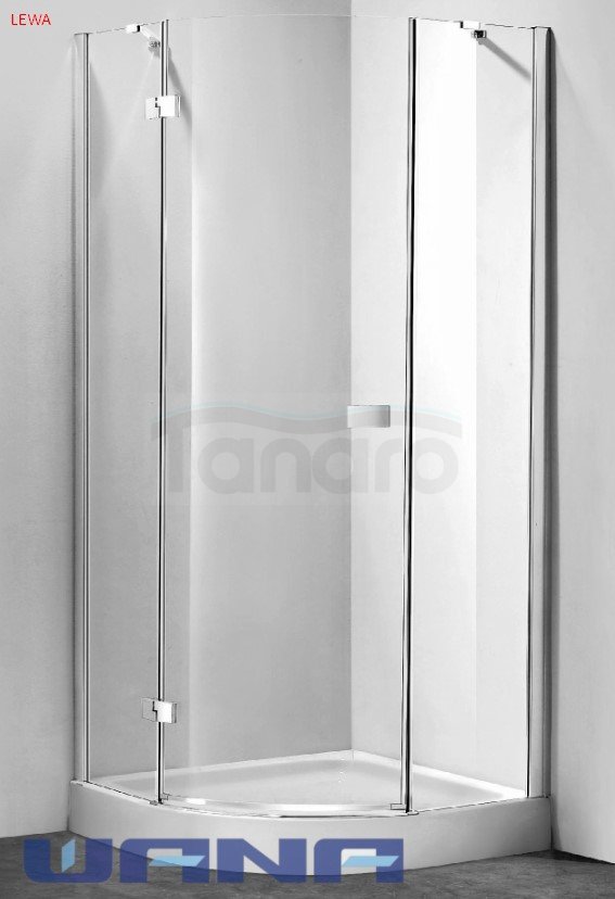 WANA - Kabina prysznicowa półokrągła drzwi pojedyncze otwierane SILENA Easy Clean linia PERFECT