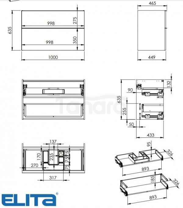 ELITA SZAFKA LOOK 100 2S FUME MATT PDW 168589