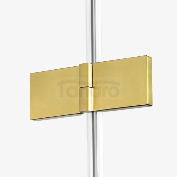 NEW TRENDY Kabina prysznicowa AVEXA GOLD BRUSHED złoto szczotkowane 1D L 90x80x200 szkło czyste 6mm Active Shield 2.0 EXK-1742