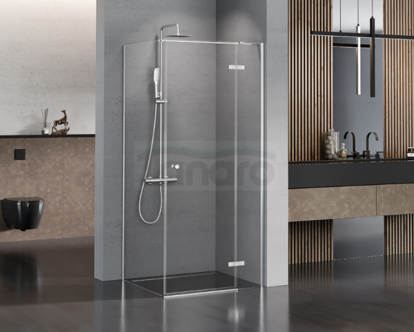 NEW TRENDY Kabina prysznicowa KALIBRA S CHROM 90x80x195 szkło 6mm K-4981-S