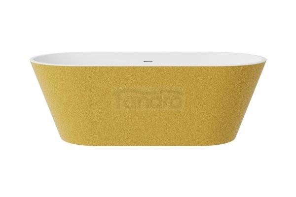 BESCO Wanna wolnostojąca Deeva Glam Złota 150x75 + syfon chrom #WWA-150DGZC