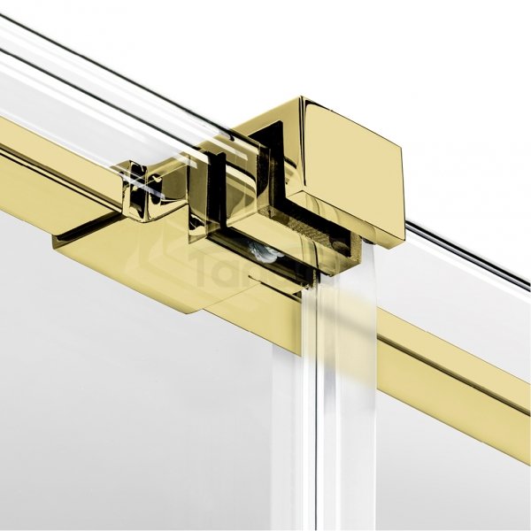 NEW TRENDY Kabina prysznicowa walk in Smart Light Gold, przesuwna, wspornik skośny 110x200 EXK-4296-WU