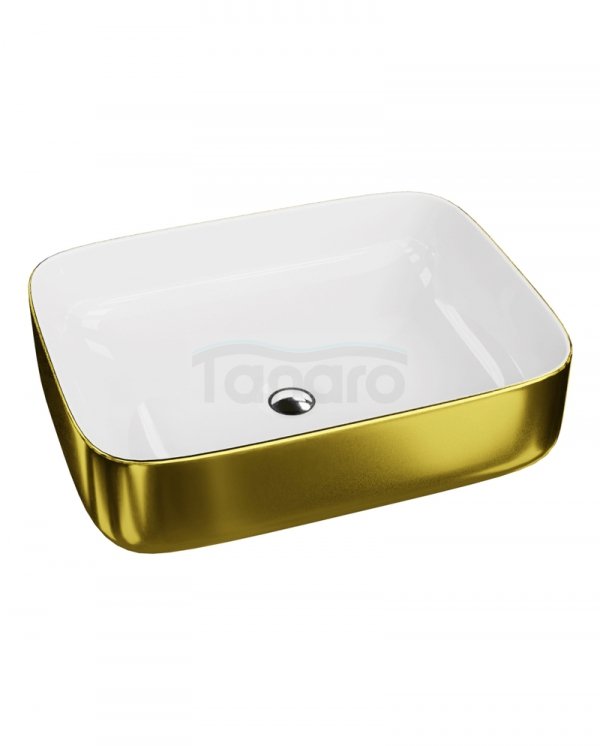 LAVITA Umywalka nablatowa Galera Gold/White 50,5x40