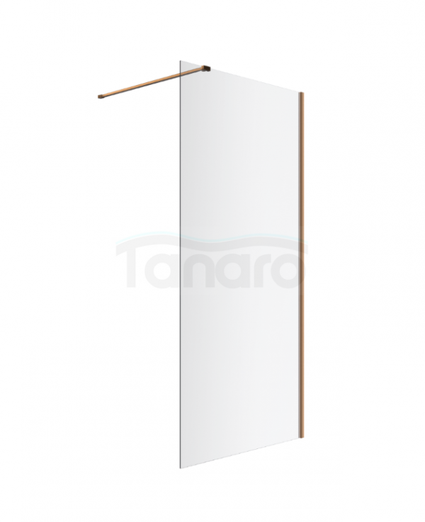 EXCELLENT Vidoq walk-in ścianka prysznicowa prosta 90x200 cm, powłoka Clean Control, miedziany szczotkowany KAEX.1506.900.LP.CB