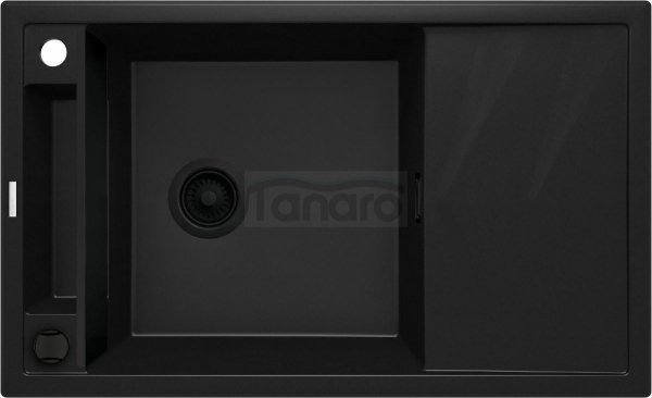 DEANTE Zlewozmywak granitowy magnetyczny 1-komorowy z ociekaczem - nero MAGNETIC ZRM_N113