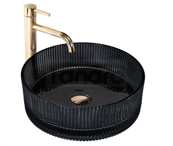 REA - Umywalka nablatowa INGRID 36 Black