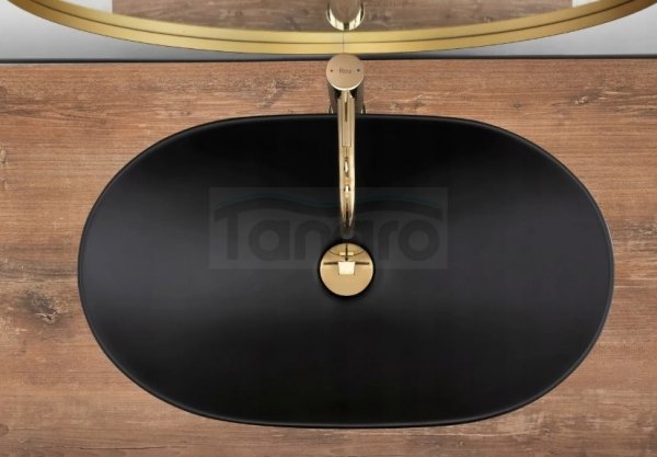 REA - Umywalka nablatowa ROYAL 60 Black Mat