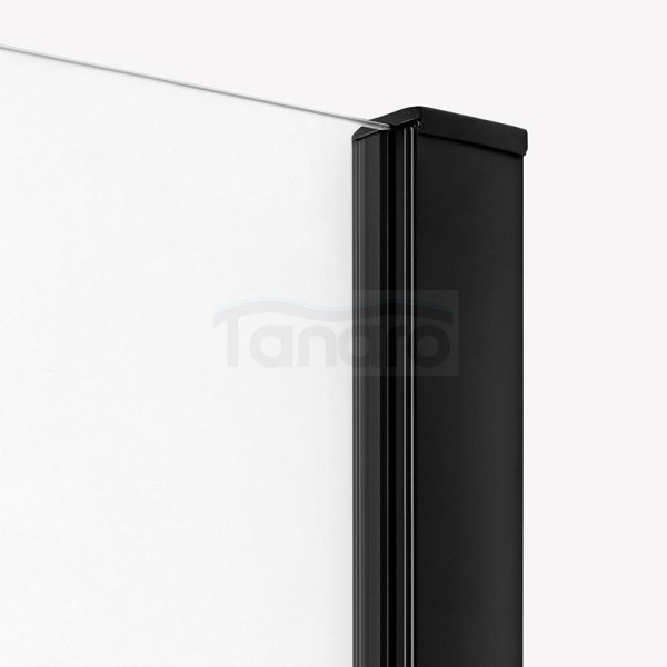 NEW TRENDY Kabina prysznicowa prostokątna PRIME BLACK 150x90x200 drzwi przesuwne black mat