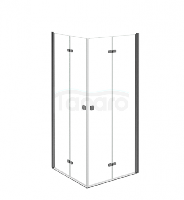 BESCO Kabina kwadratowa składana 90x90x195 Exo-H 90 Gun Metal KEHGM-90-195