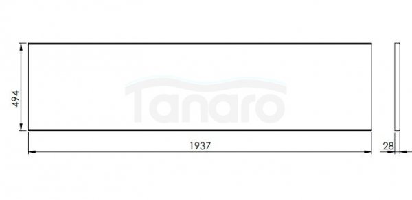 ELITA BLAT MDF 190/49,4/2,8 DĄB CLASSIC PCV 167044/RE051900028060