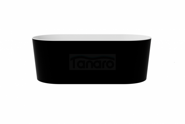 BESCO Wanna wolnostojąca Lova B&amp;W 160x74 + klik-klak złoty czyszczony od góry #WWM-160LBKG