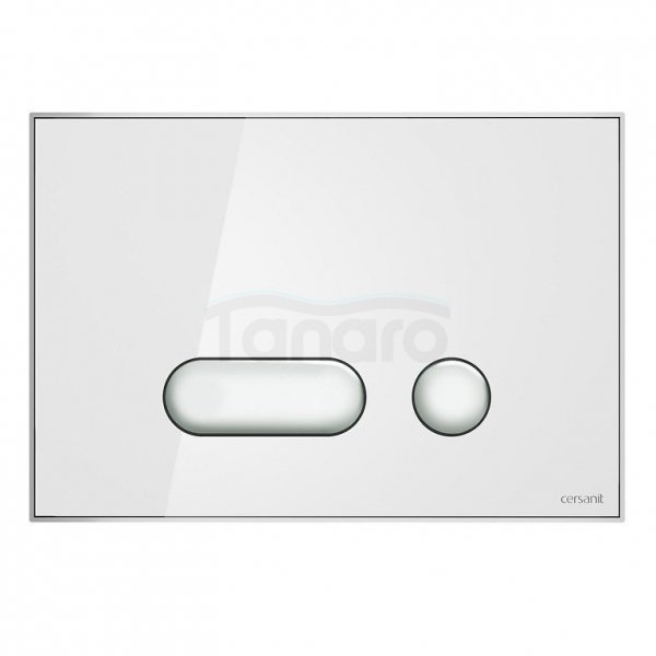 CERSANIT - Przycisk INTERA szkło białe  S97-022