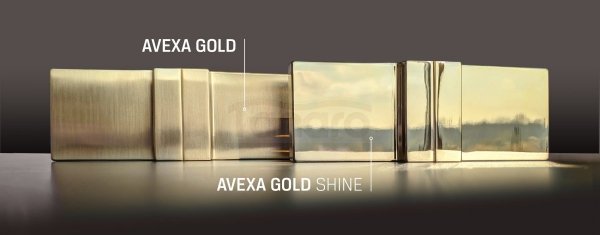 NEW TRENDY - Kabina prysznicowa prostokątna AVEXA GOLD BRUSHED EXK-1756/57 Złote Profile 100x90x200