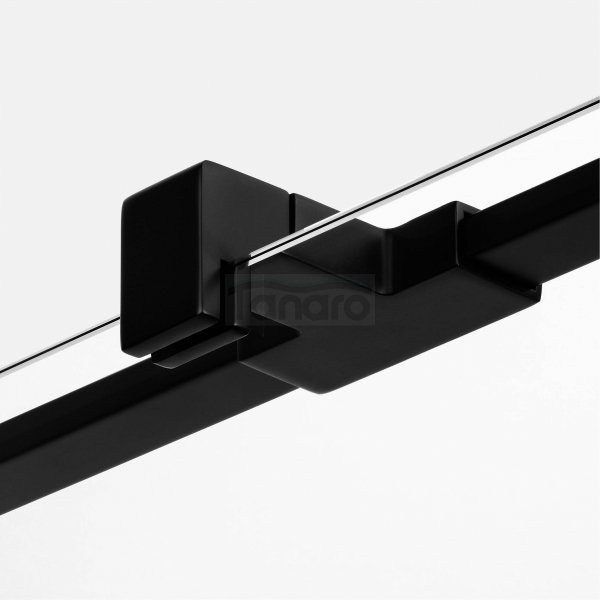 NEW TRENDY Kabina prysznicowa REFLEXA BLACK 1D prostokątna L 80x100x200 szkło czyste 6mm Active Shield 2.0 EXK-4918