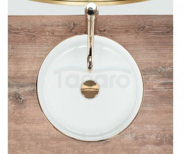 REA - umywalka nablatowa SAMI Gold Edge