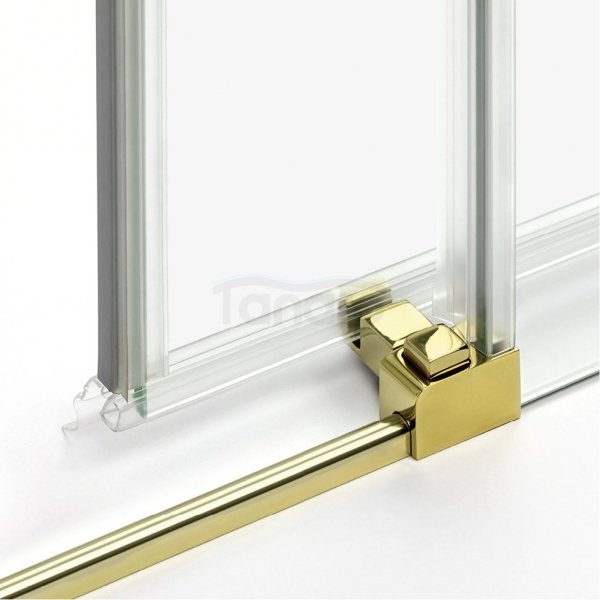 NEW TRENDY Kabina prysznicowa drzwi podwójne przesuwne PRIME LIGHT GOLD 80x100x200 K-1187