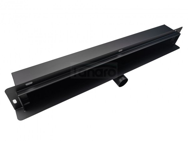 AQUALine - Odpływ liniowy ścienny czarny/black 2w1 pod płytkę Rozmiar 80cm S04BK800