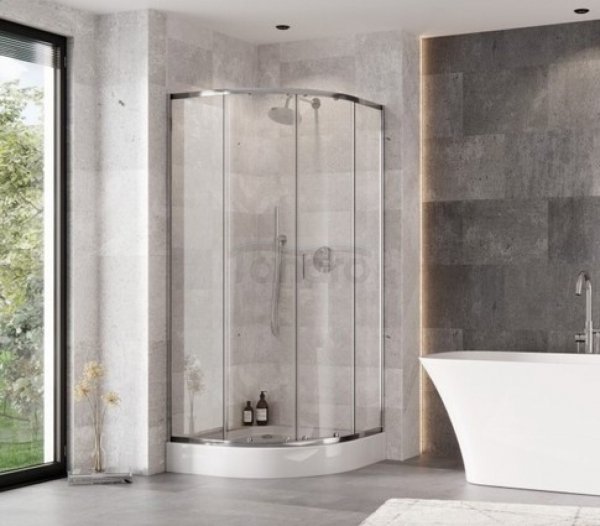 BESCO Kabina prysznicowa 90x90x190 ZARAYA Chrom ZP-90-190-C