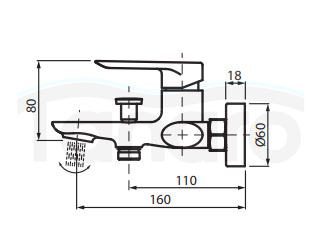 VEDO Bateria wannowa - solo ALETTA  VBA5006/CH