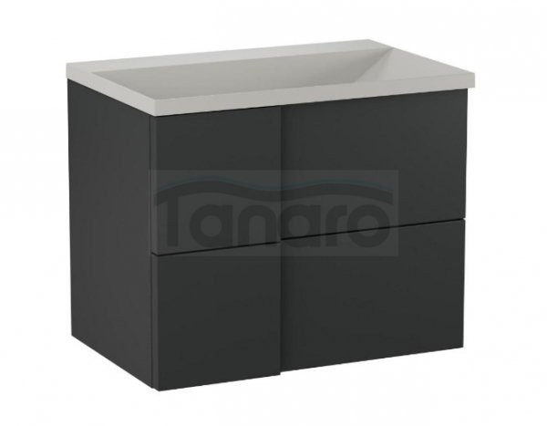 KROFAM - Szafka pod umywalkę EDGE 70 cm, antracyt  ED 7070-52Z-W