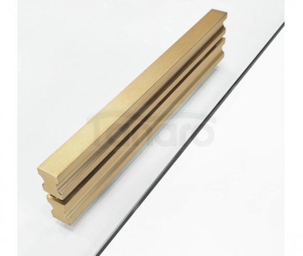 REA - Kabina Prysznicowa MONTANA Gold Brush / Złota Szczotkowana 110x80  /drzwi 110 + ścianka 80/