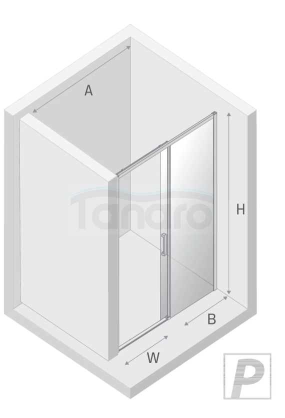 NEW TRENDY Drzwi wnękowe Prime Black 100x200, pojedyncze D-0316A/D-0317A 