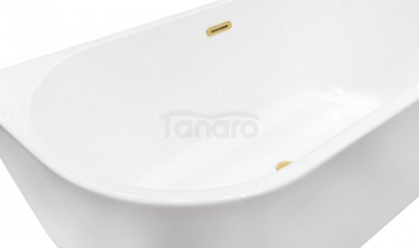 BESCO Wanna wolnostojąca Vica New 150x80 + klik-klak grafitowy z przelewem slim #WAS-150VNGR