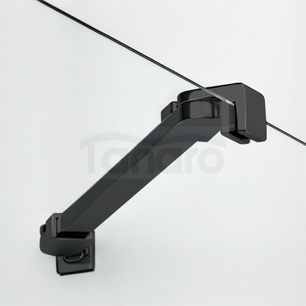 NEW TRENDY Drzwi wnękowe prysznicowe otwierane na zewnątrz i do wewnątrz NEW SOLEO BLACK 90X195 D-0241A