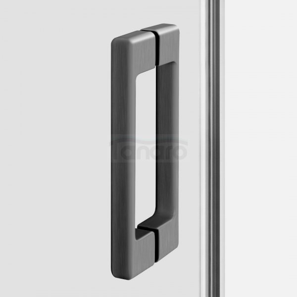 NEW TRENDY Kabina prysznicowa PRIME GUNMETAL BRUSHED 1D prostokątna P 110x100x200 szkło czyste 6mm Active Shield 2.0 K-4831