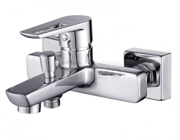 CERSANIT - Bateria wannowo-natryskowa ścienna z przełącznikiem MILLE CHROM Solution S951-006