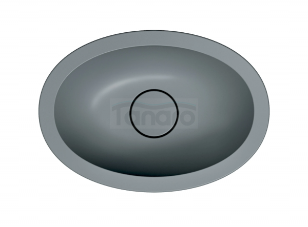 OMNIRES umywalka podblatowa, 38 x 25 cm ash grey mat SHELL380UPAG