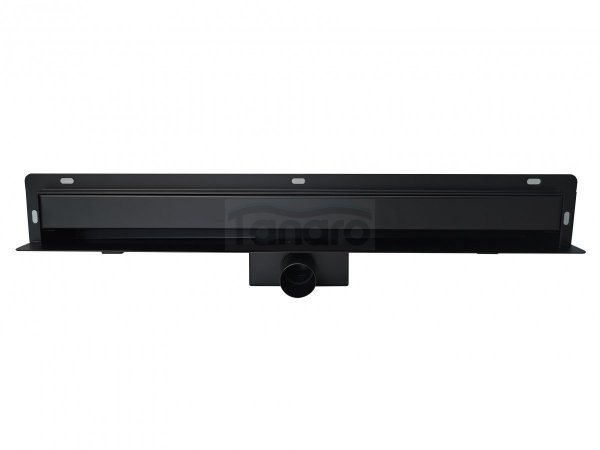 AQUALine - Odpływ liniowy ścienny czarny/black 2w1 pod płytkę Rozmiar 80cm S04BK800